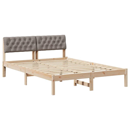 Struttura del Letto con testiera Marrone e taupe 140 x 190 cm | homemem39