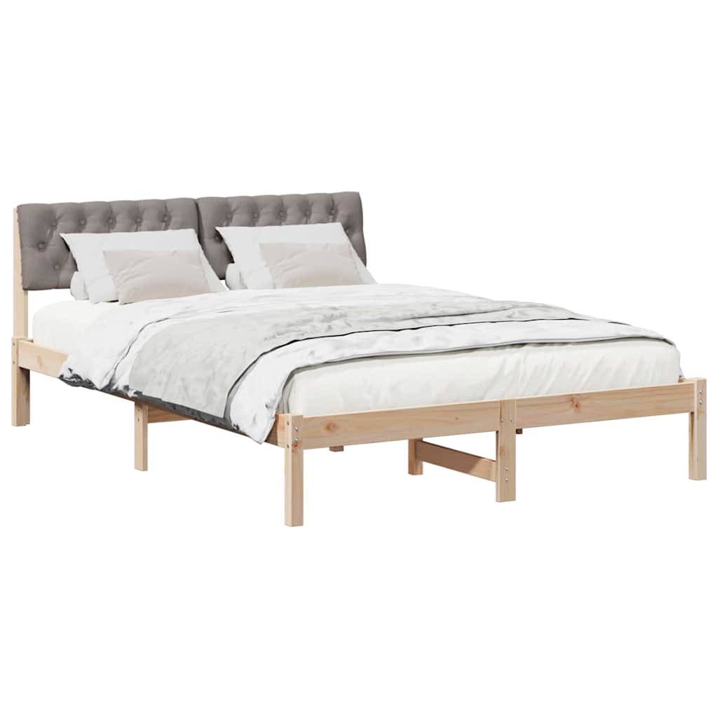 Struttura del Letto con testiera Marrone e taupe 140 x 190 cm | homemem39