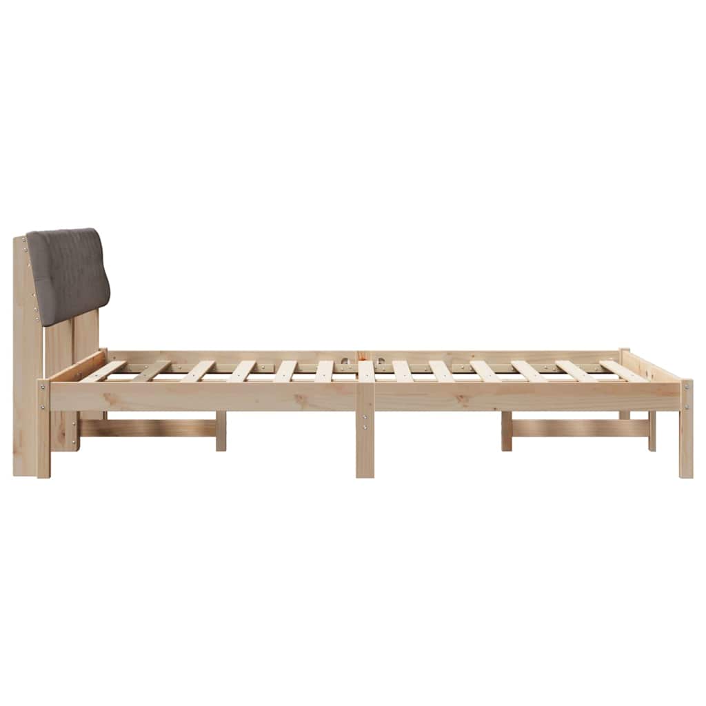 Struttura del Letto con testiera Marrone e taupe 140 x 190 cm | homemem39