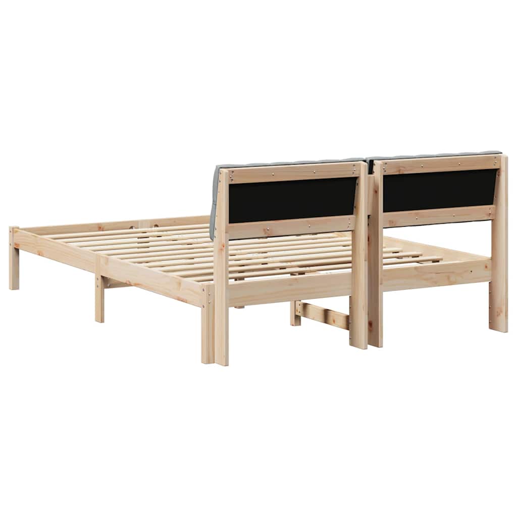 Struttura del Letto Marrone e grigio chiaro 135 x 190 cm | homemem39