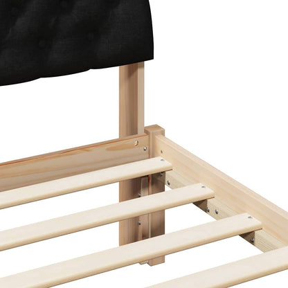 Struttura del Letto con testiera Marrone e nero 135 x 190 cm | homemem39