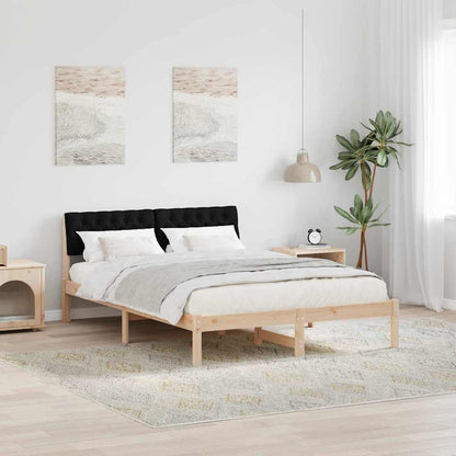 Struttura del Letto con testiera Marrone e nero 135 x 190 cm | homemem39