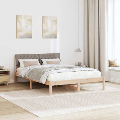 Struttura del Letto con testiera Marrone e taupe 135 x 190 cm | homemem39