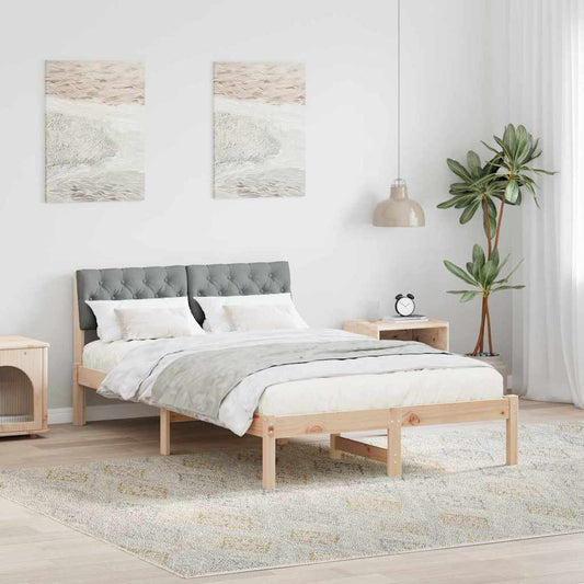 Struttura del Letto Marrone e grigio chiaro 120 x 190 cm | homemem39