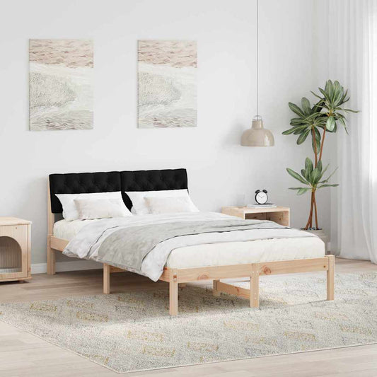 Struttura del Letto con testiera Marrone e nero 120 x 190 cm | homemem39