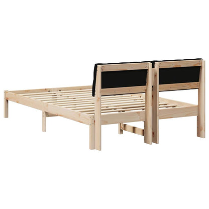 Struttura del Letto con testiera Marrone e nero 120 x 190 cm | homemem39