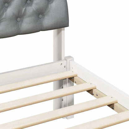 Struttura del Letto Bianco e grigio chiaro 120 x 190 cm | homemem39