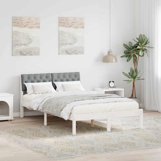 Struttura del Letto Bianco e grigio chiaro 120 x 190 cm | homemem39