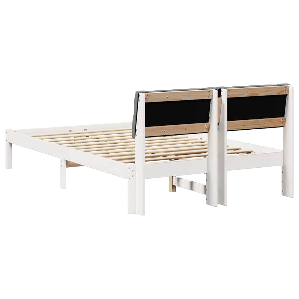 Struttura del Letto Bianco e grigio chiaro 120 x 190 cm | homemem39