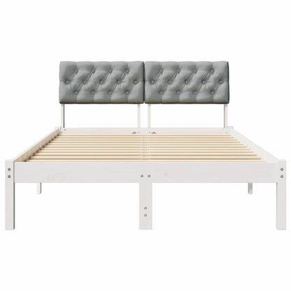 Struttura del Letto Bianco e grigio chiaro 120 x 190 cm | homemem39
