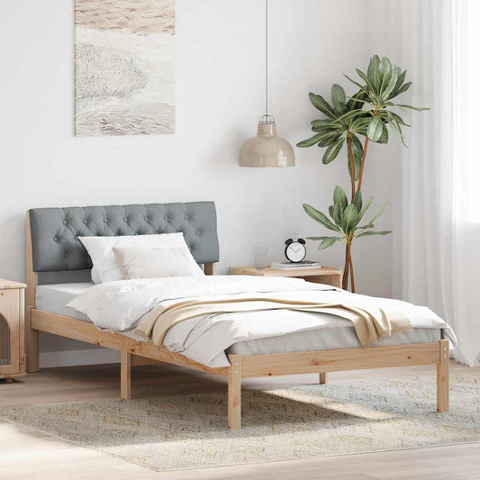 Struttura del Letto Marrone e grigio chiaro 100 x 200 cm | homemem39