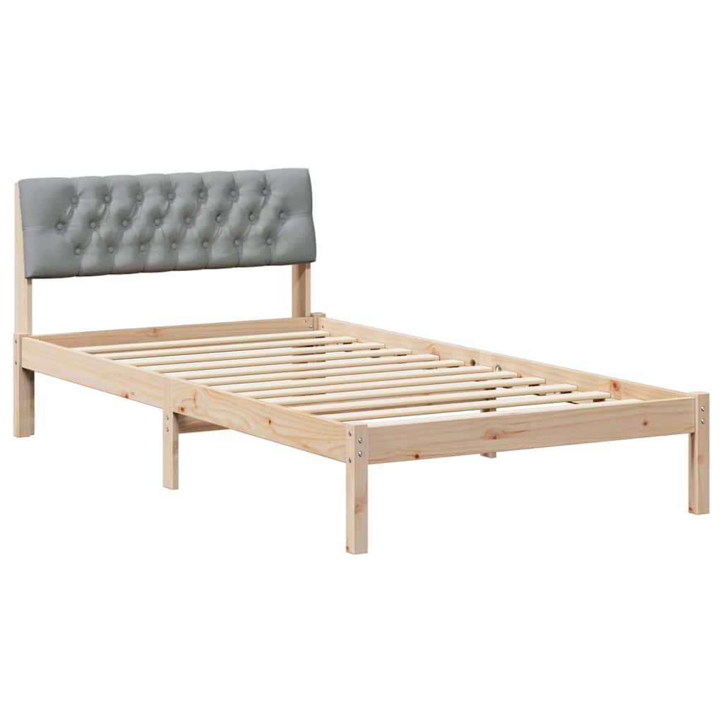 Struttura del Letto Marrone e grigio chiaro 100 x 200 cm | homemem39
