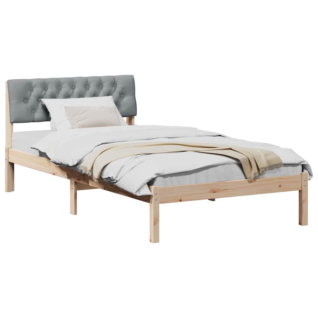 Struttura del Letto Marrone e grigio chiaro 100 x 200 cm | homemem39