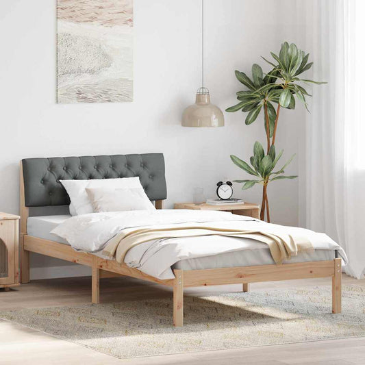 Struttura del Letto marrone e grigio scuro 100 x 200 cm | homemem39
