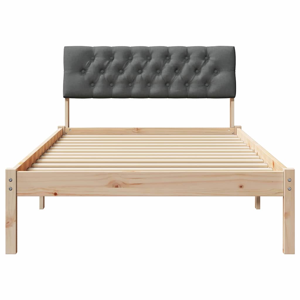 Struttura del Letto marrone e grigio scuro 100 x 200 cm | homemem39