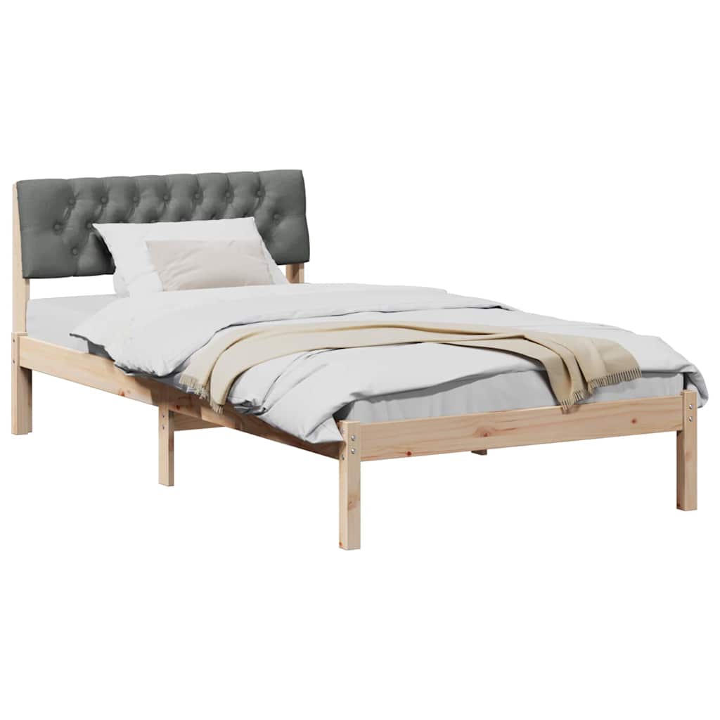 Struttura del Letto marrone e grigio scuro 100 x 200 cm | homemem39