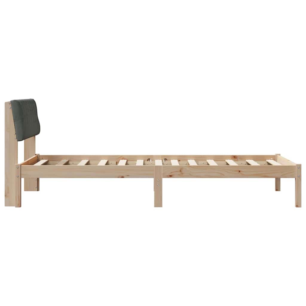 Struttura del Letto marrone e grigio scuro 100 x 200 cm | homemem39