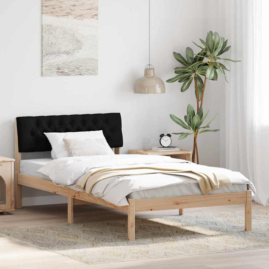 Struttura del Letto con testiera Marrone e nero 100 x 200 cm | homemem39