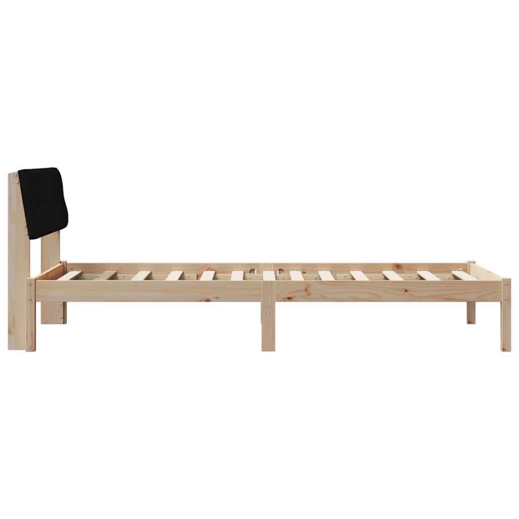 Struttura del Letto con testiera Marrone e nero 100 x 200 cm | homemem39