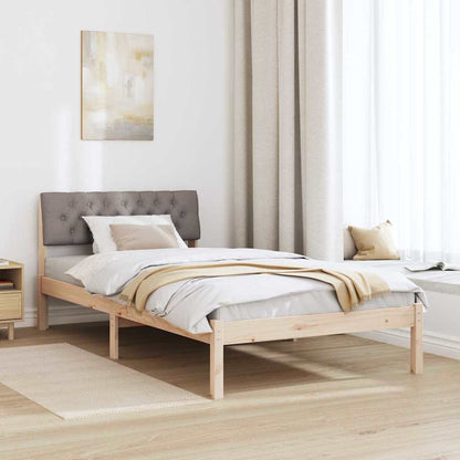 Struttura del Letto con testiera Marrone e taupe 100 x 200 cm | homemem39