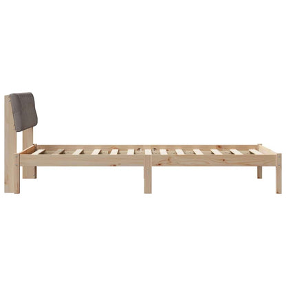 Struttura del Letto con testiera Marrone e taupe 100 x 200 cm | homemem39