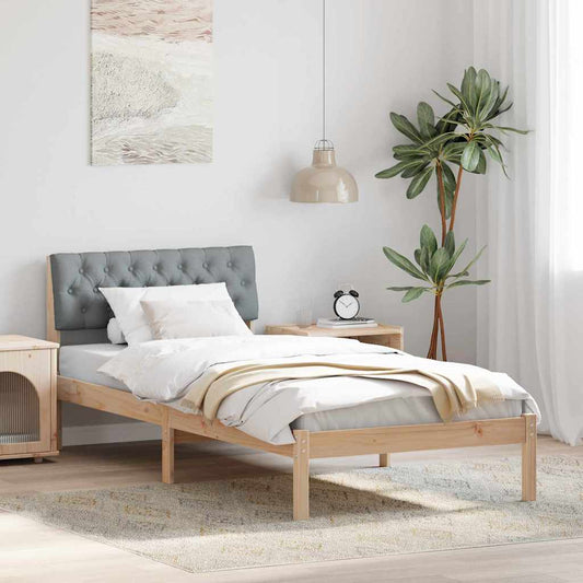 Struttura del Letto Marrone e grigio chiaro 90 x 200 cm | homemem39