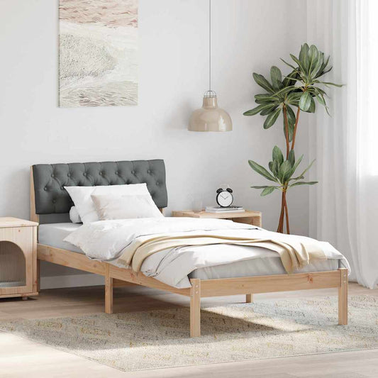 Struttura del Letto marrone e grigio scuro 90 x 200 cm | homemem39