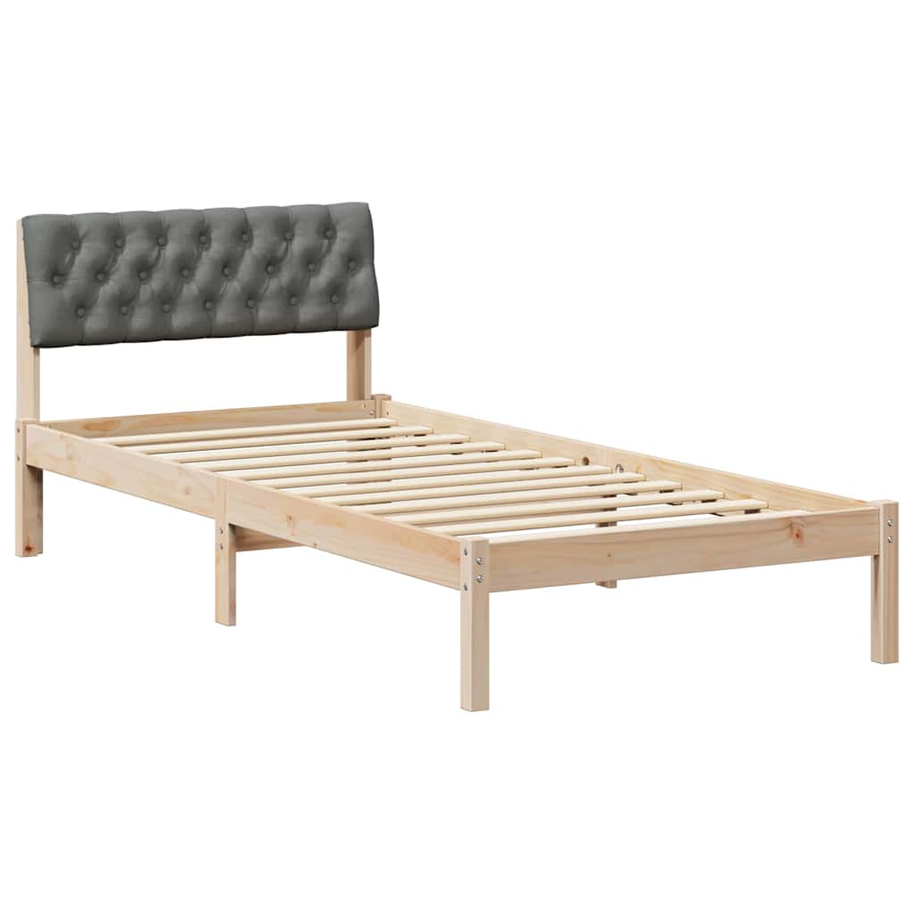 Struttura del Letto marrone e grigio scuro 90 x 200 cm | homemem39