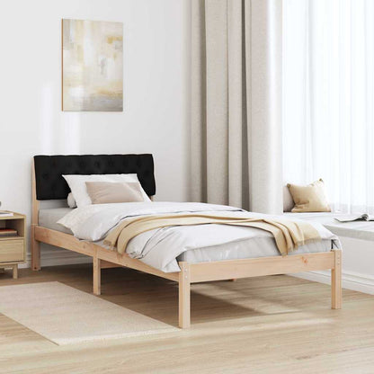 Struttura del Letto con testiera Marrone e nero 90 x 200 cm | homemem39