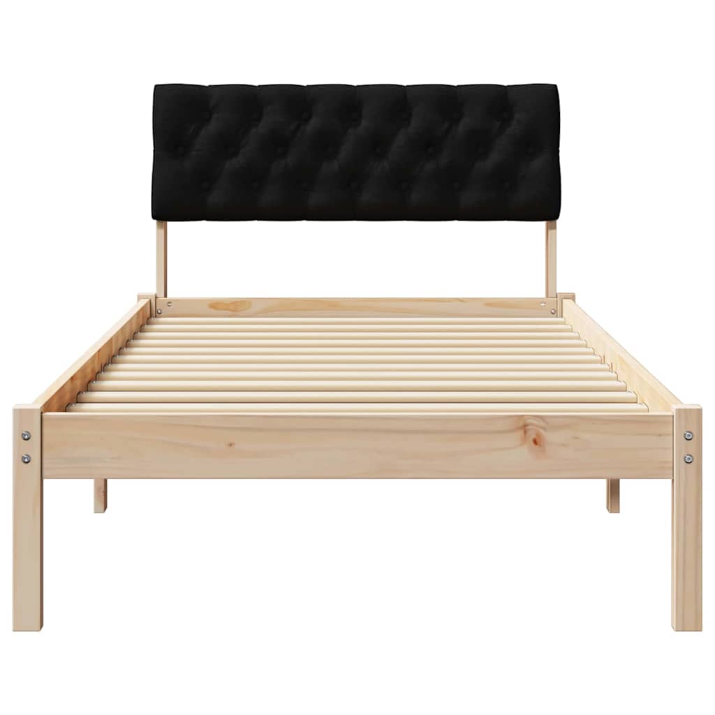 Struttura del Letto con testiera Marrone e nero 90 x 200 cm | homemem39
