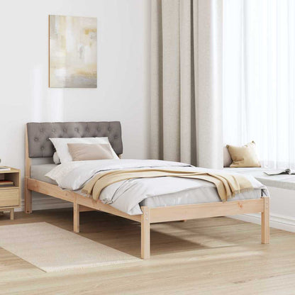 Struttura del Letto con testiera Marrone e taupe 90 x 200 cm | homemem39
