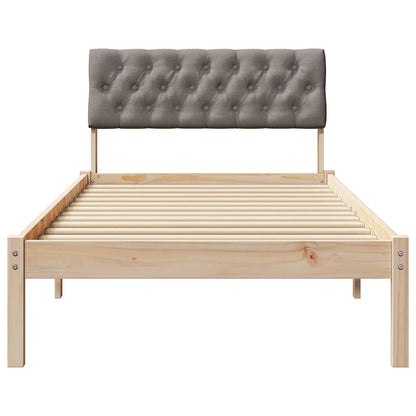 Struttura del Letto con testiera Marrone e taupe 90 x 200 cm | homemem39