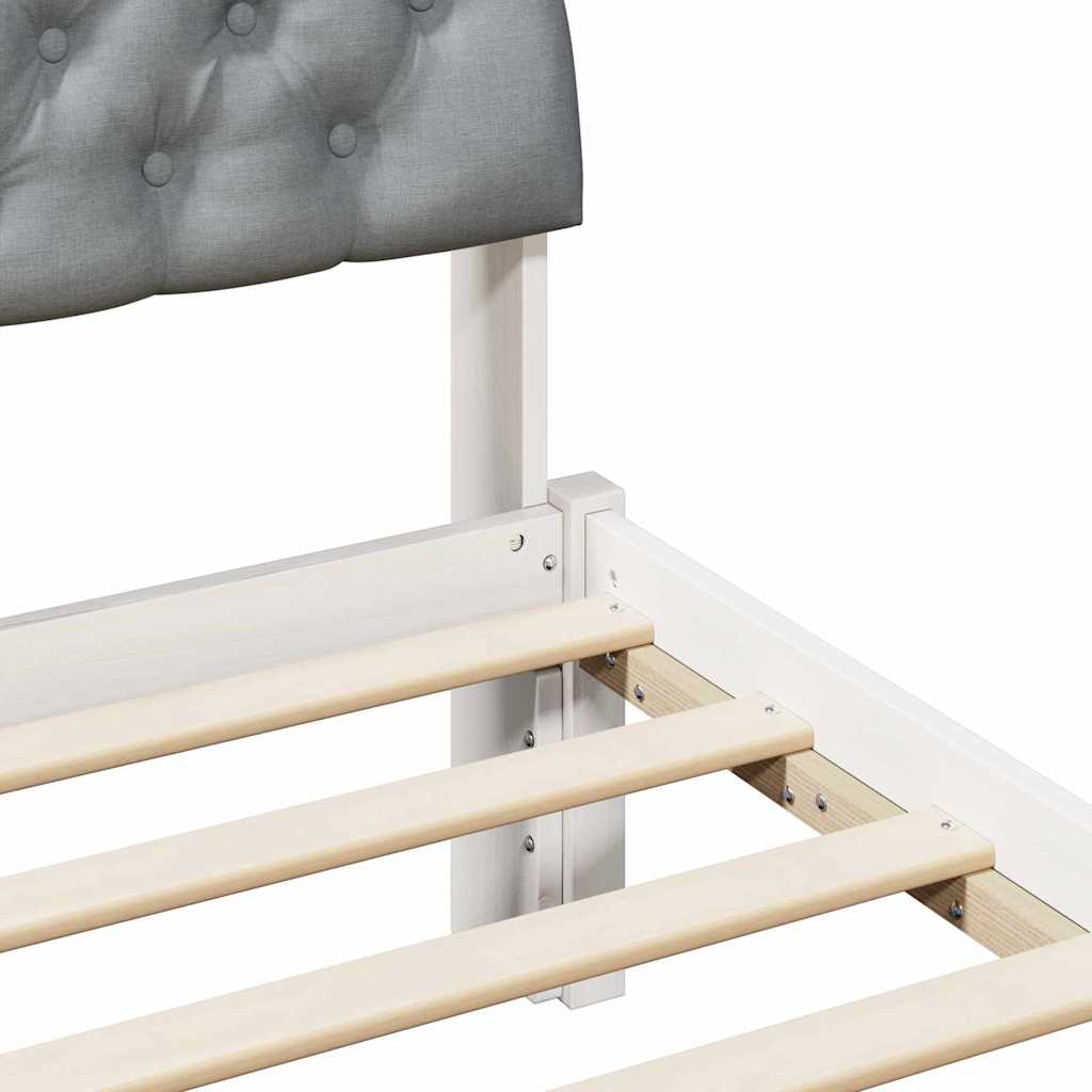 Struttura del Letto Bianco e grigio chiaro 90 x 200 cm | homemem39