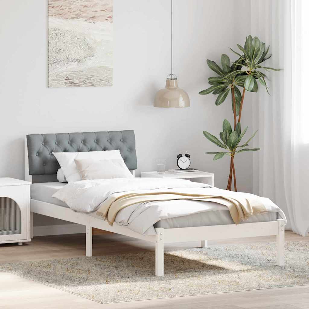 Struttura del Letto Bianco e grigio chiaro 90 x 200 cm | homemem39