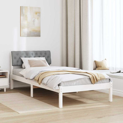 Struttura del Letto Bianco e grigio chiaro 90 x 200 cm | homemem39