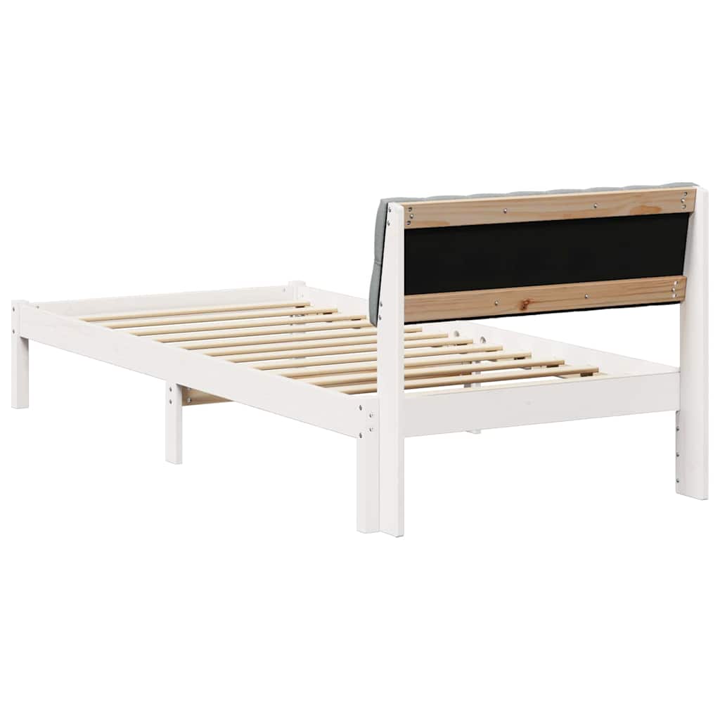 Struttura del Letto Bianco e grigio chiaro 90 x 200 cm | homemem39