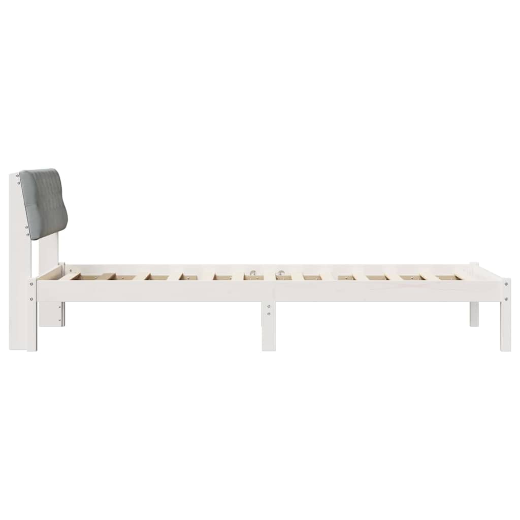 Struttura del Letto Bianco e grigio chiaro 90 x 200 cm | homemem39