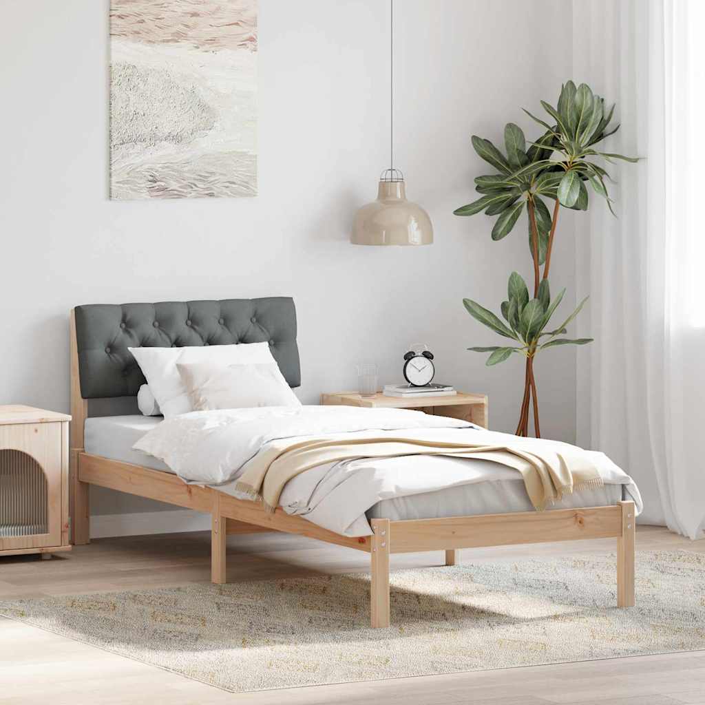 Struttura del Letto marrone e grigio scuro 80 x 200 cm | homemem39