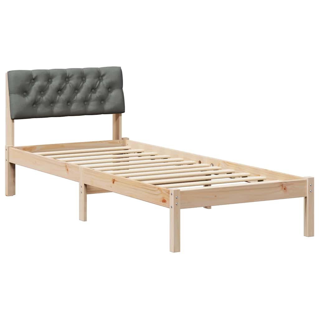 Struttura del Letto marrone e grigio scuro 80 x 200 cm | homemem39