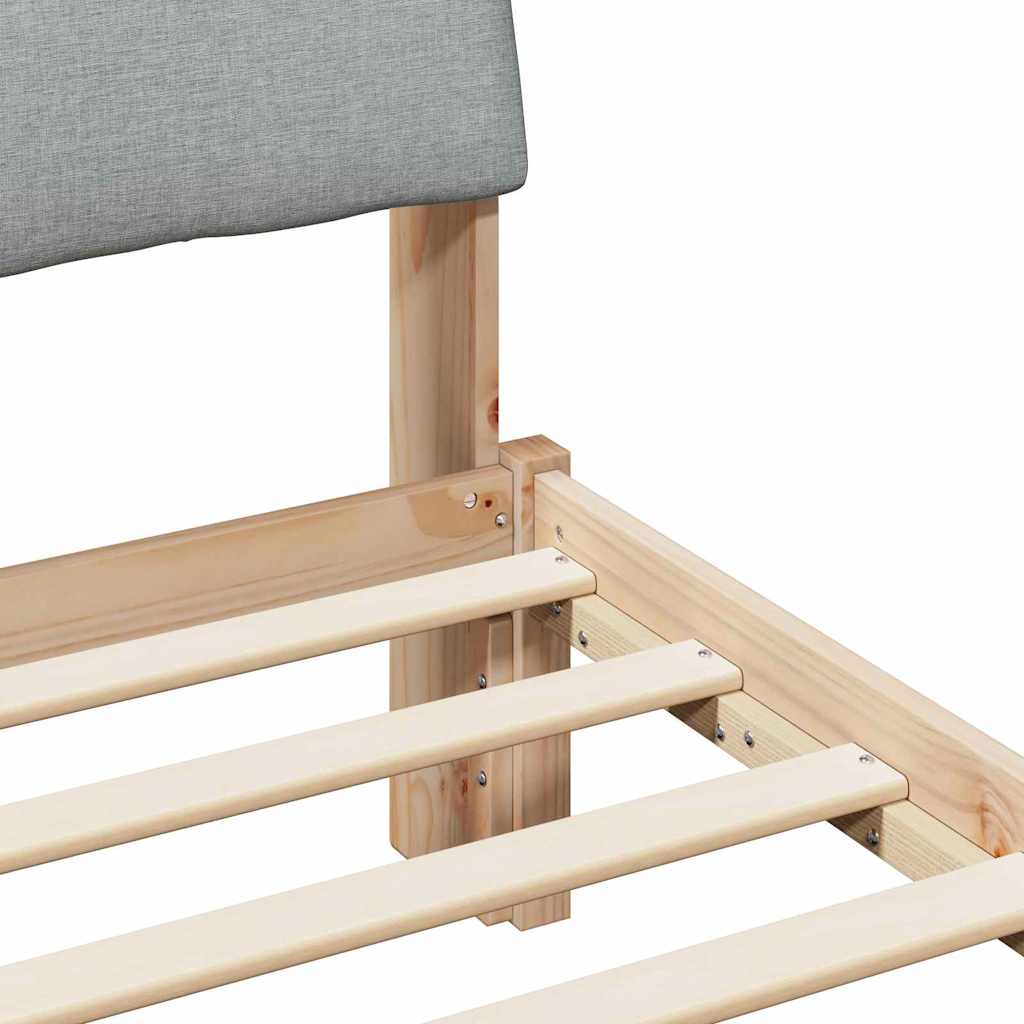 Struttura del Letto Marrone e grigio chiaro 140 x 190 cm