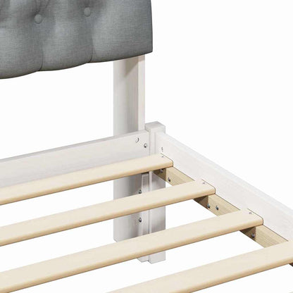 Letto con Testiera Rivestita con testiera Bianco 120 x 200 cm