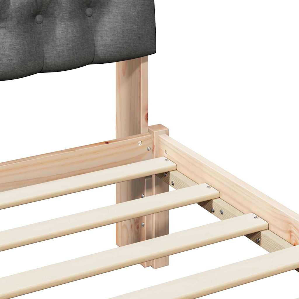 Letto con Testiera Rivestita con testiera Marrone 100 x 200 cm