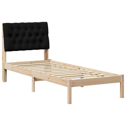 Letto con Testiera Rivestita con testiera Marrone 80 x 200 cm