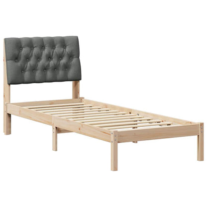 Letto con Testiera Rivestita con testiera Marrone 75 x 190 cm | homemem39