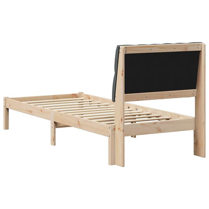Letto con Testiera Rivestita con testiera Marrone 75 x 190 cm | homemem39
