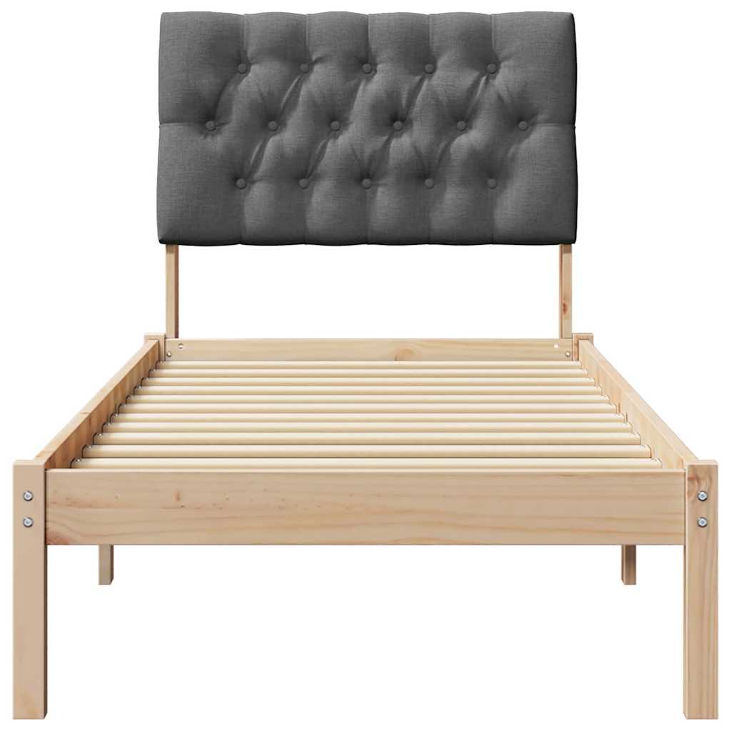 Letto con Testiera Rivestita con testiera Marrone 75 x 190 cm | homemem39