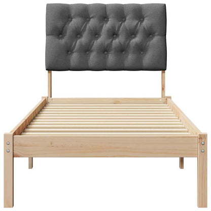 Letto con Testiera Rivestita con testiera Marrone 75 x 190 cm | homemem39