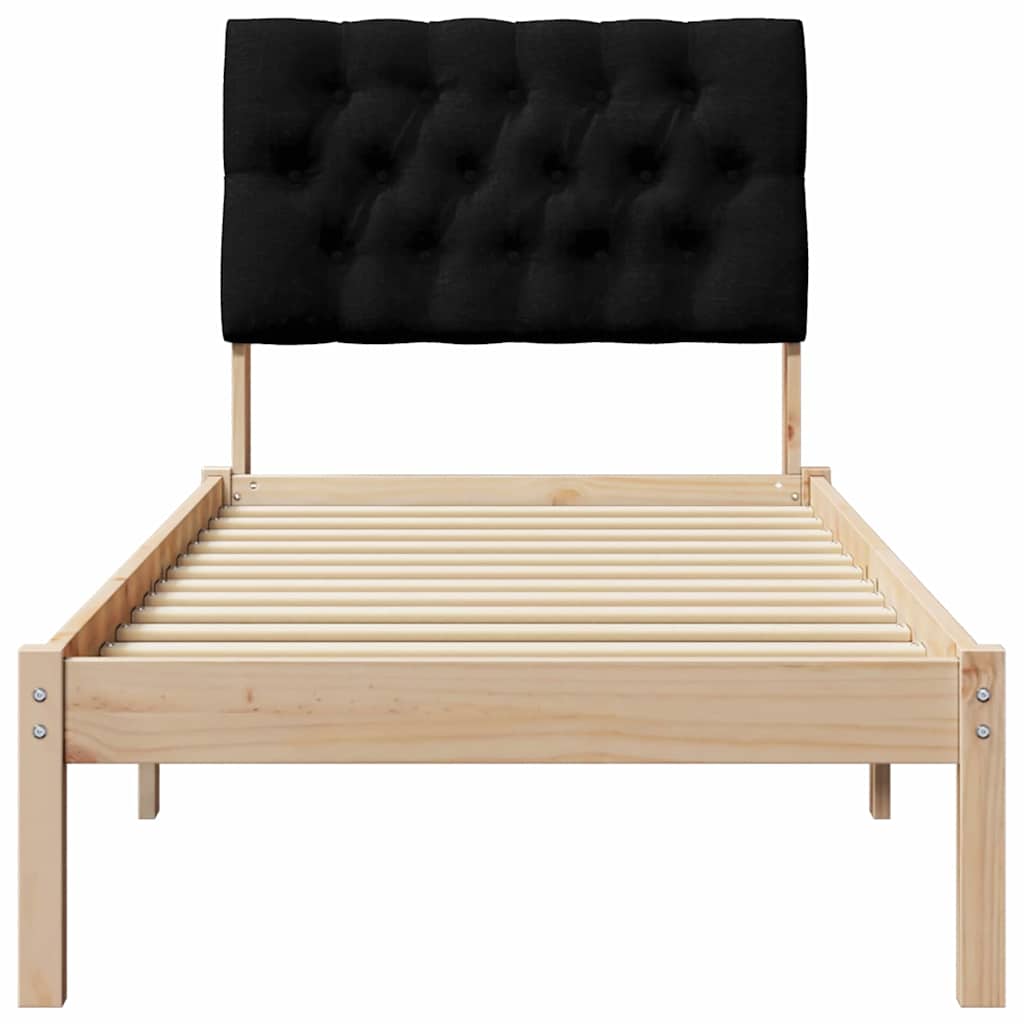 Letto con Testiera Rivestita con testiera Marrone 75 x 190 cm