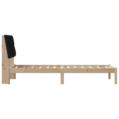 Letto con Testiera Rivestita con testiera Marrone 75 x 190 cm