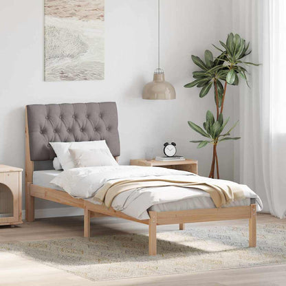 Letto con Testiera Rivestita con testiera Marrone 75 x 190 cm | homemem39